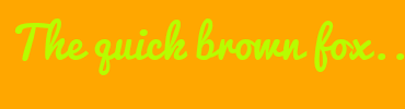 Image with Font Color B7FC00 and Background Color FFA700